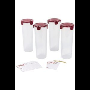 LocknLock 4-Pack Tall Round Canisters